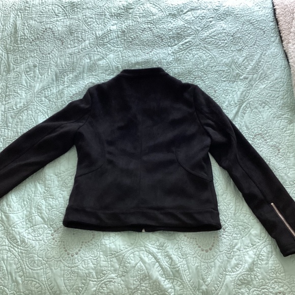 J2 microsuede black racer jacket, size medium, NWOT - Picture 2 of 11